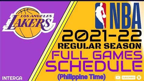 lakers schedule philippine time.